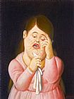 Mujer llorando 02 by Fernando Botero